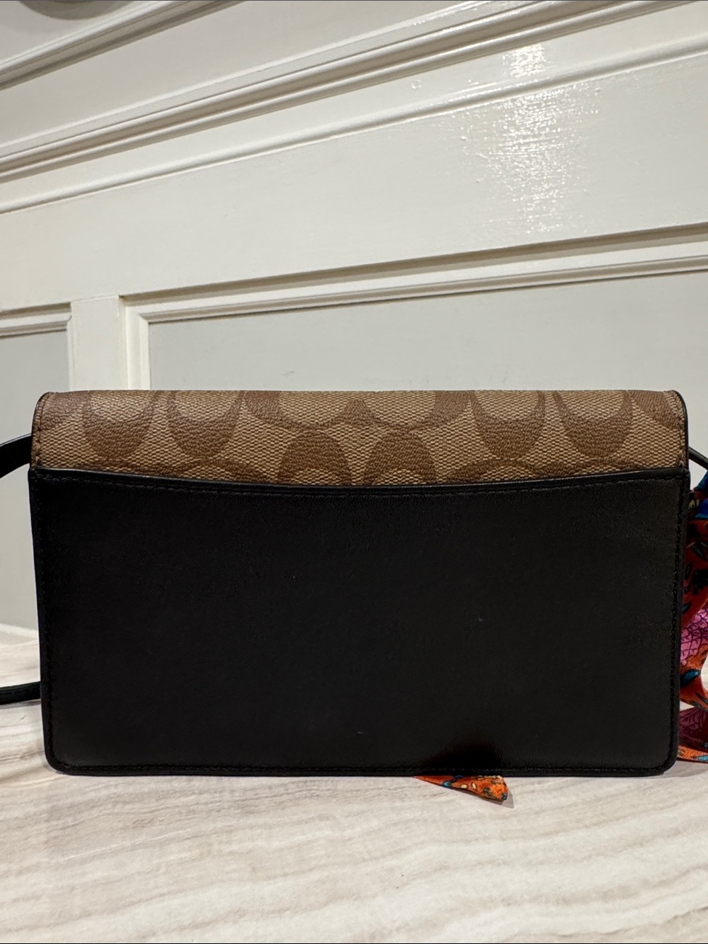 Coach Bag Anna Brown Signature Clutch Foldover Crossbody - Picture 7 of 17